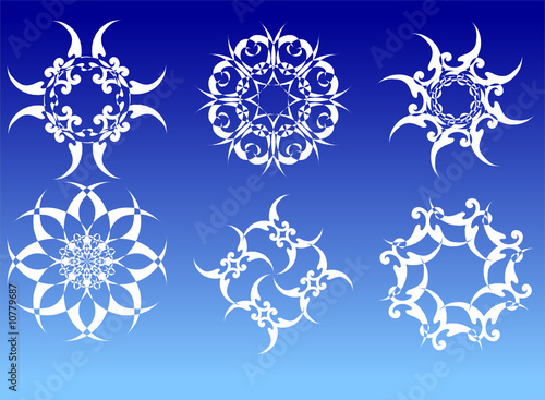 snowflakes, vector illustration for christmas and winter designs
