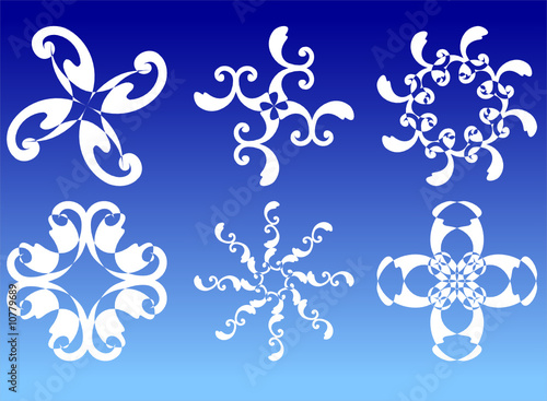 snowflakes, vector illustration for christmas and winter designs