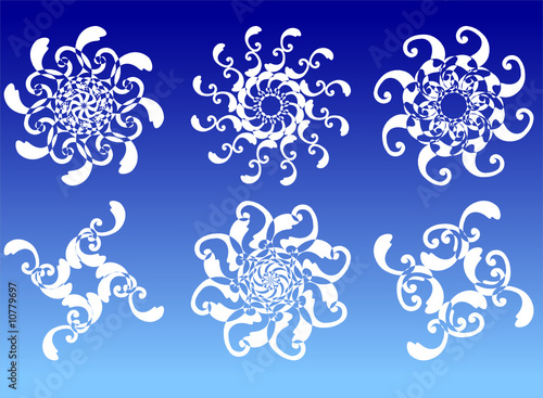 snowflakes, vector illustration for christmas and winter designs