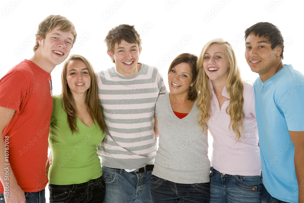 Portrait Of Teenage Girls And Boys