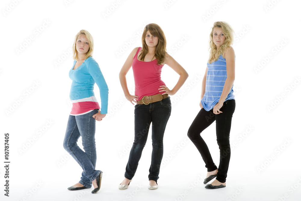 Full Length Portrait Of Teenagers Full Length Portrait Of Teenagers