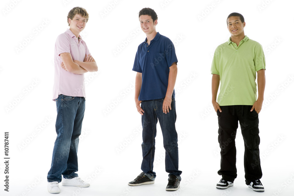 Full Length Portrait Of Teenage Boys Full Length Portrait Of Teenage Boys