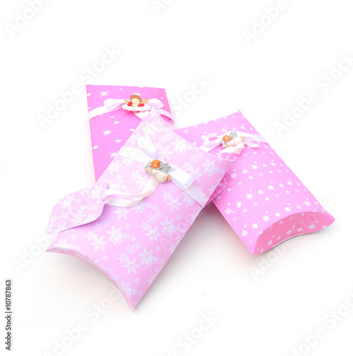 Pink gift boxes