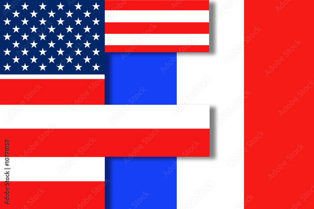 m-lange-des-drapeaux-fran-ais-et-am-ricain-ilustra-o-do-stock-adobe