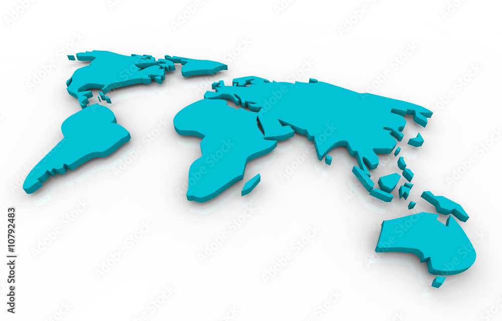 Global map - blue on white background Global map - blue on white background