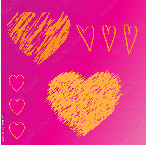 Vektor Illustration Herz und Text