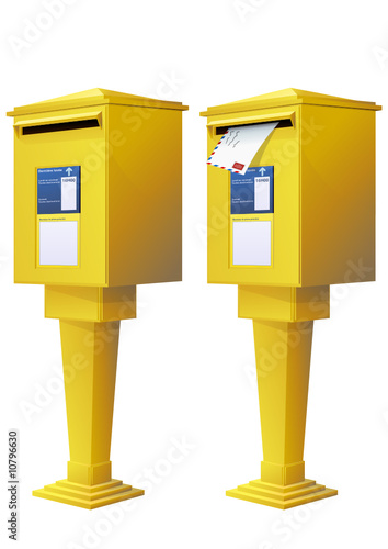Boite aux lettres jaune (détouré)