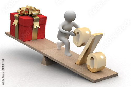 Discounts for gifts. Isolat...