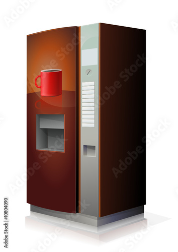 Distributeur automatique de boissons chaudes (reflet)