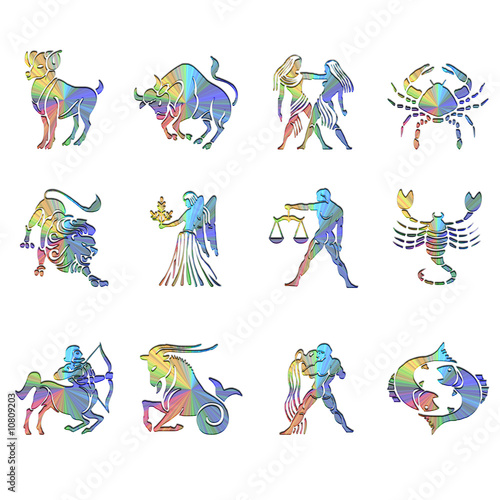 signos del zodiaco brillantes photo