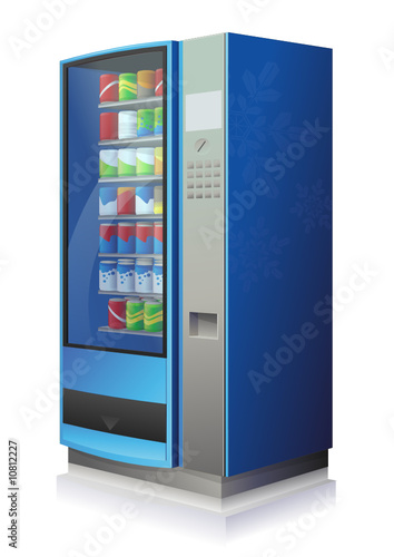 Distributeur automatique de boissons froides (reflet)