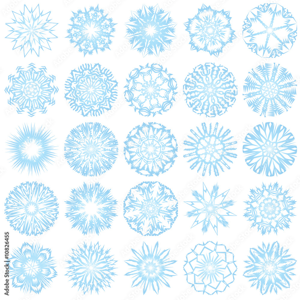 set of 25 snowflakes set of 25 snowflakes