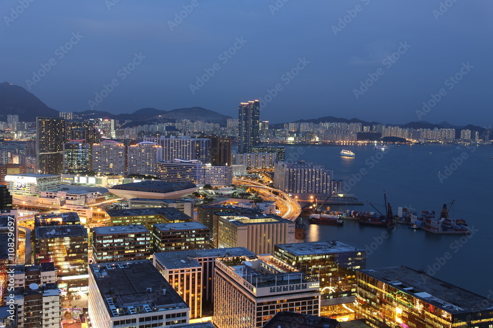 Hongkong Harbour at night
