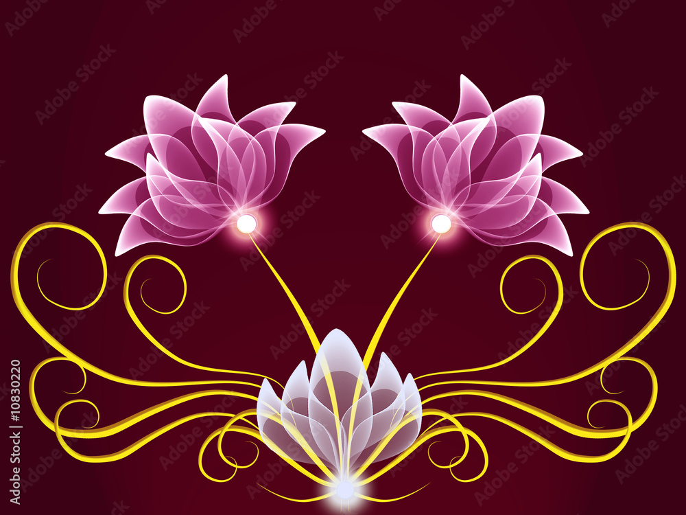 Fototapeta premium transparent flowers