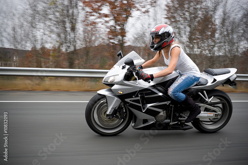Photography Blonde Biker Girl
