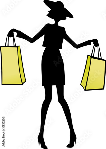 Woman make shopping
