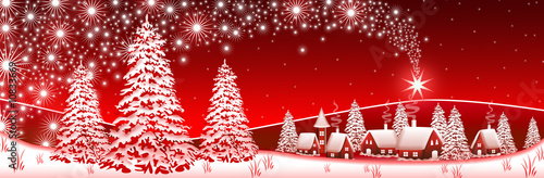 Red Winter Landscape