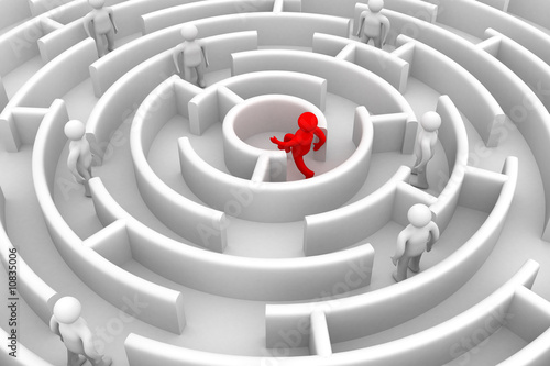 Achievement of the purpose. 3D image