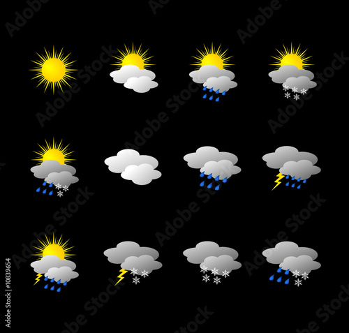 weather icons - vector
