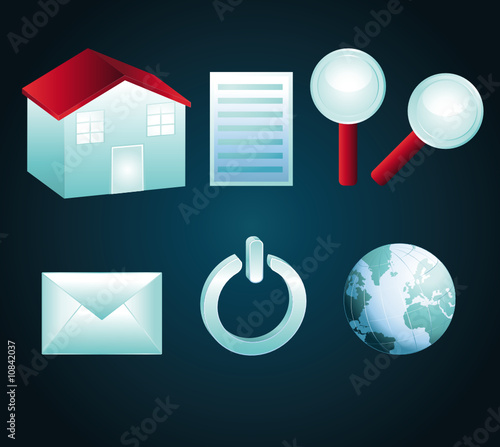 Blue and red icons 1
