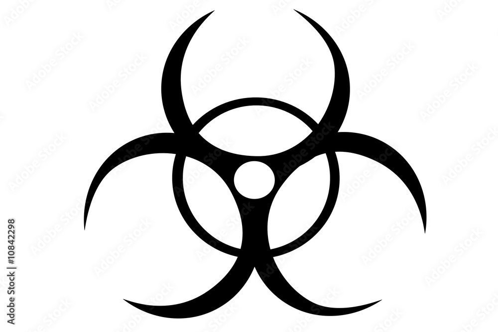 Biohazard symbol tribal tattoo ilustración de Stock