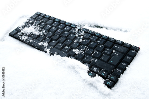 Obraz na płótnie Tastatur im Schnee
