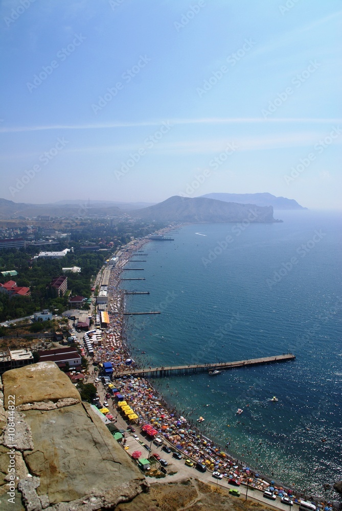Coast of Black sea in Ukraine