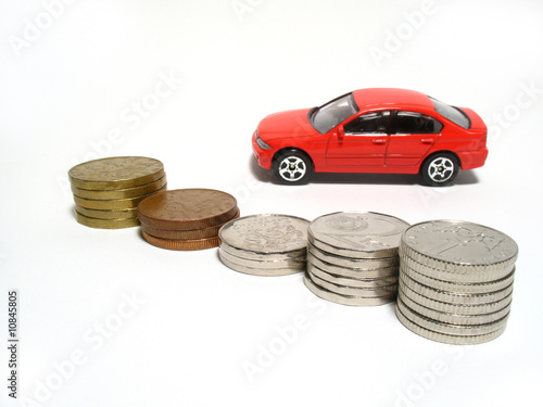 Toy-car and coins