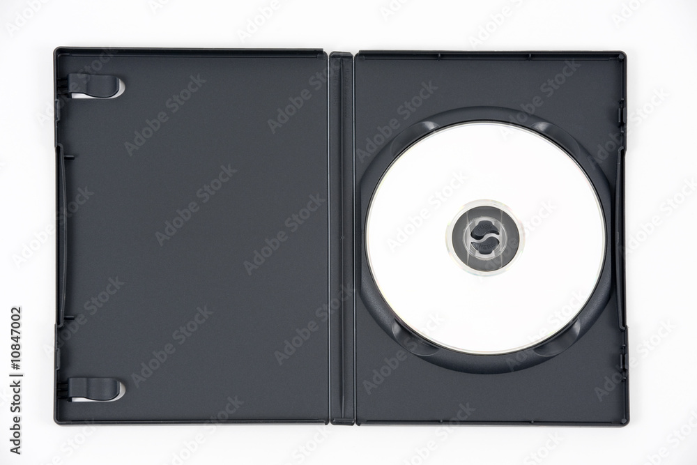 White DVD in open case White DVD in open case