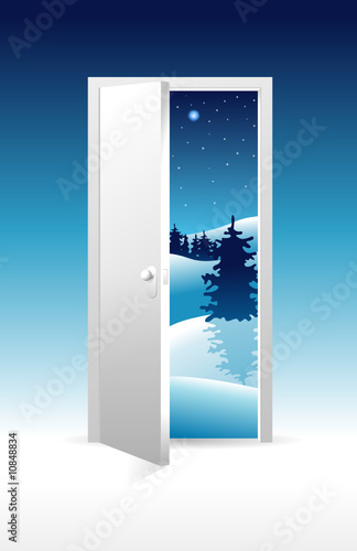 porte ouverte la nature : l'hiver