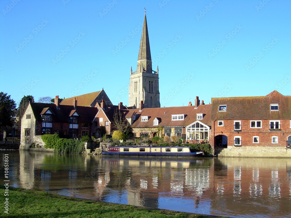 River Thames and St. Helens' Church in Abingdon