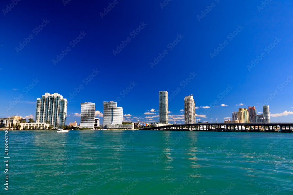 The high-rise buildings in Miami Beach The high-rise buildings in Miami Beach