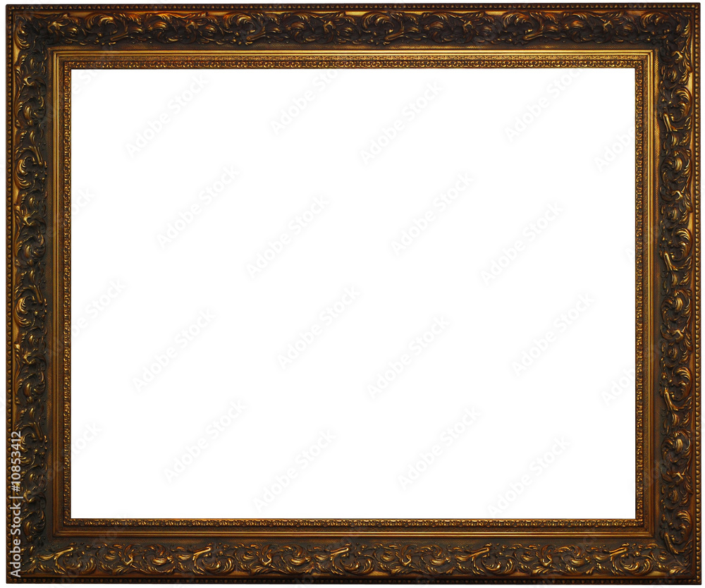 Naklejka premium Classical bronze frame w/ clipping path