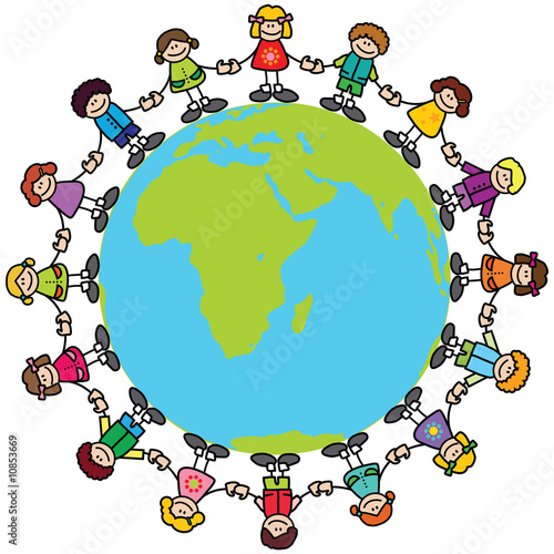 Group of smiling boys and girls