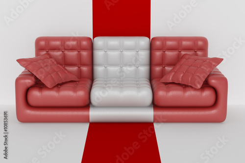 Isolated leather sofa. An i...