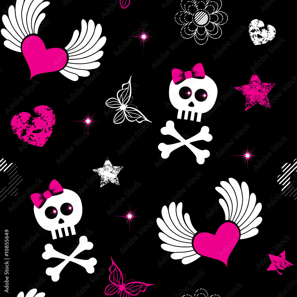 Seamless from emo symbols Seamless from emo symbols
