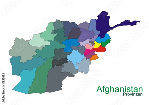 Wall Mural Afghanistan mit Provinzen