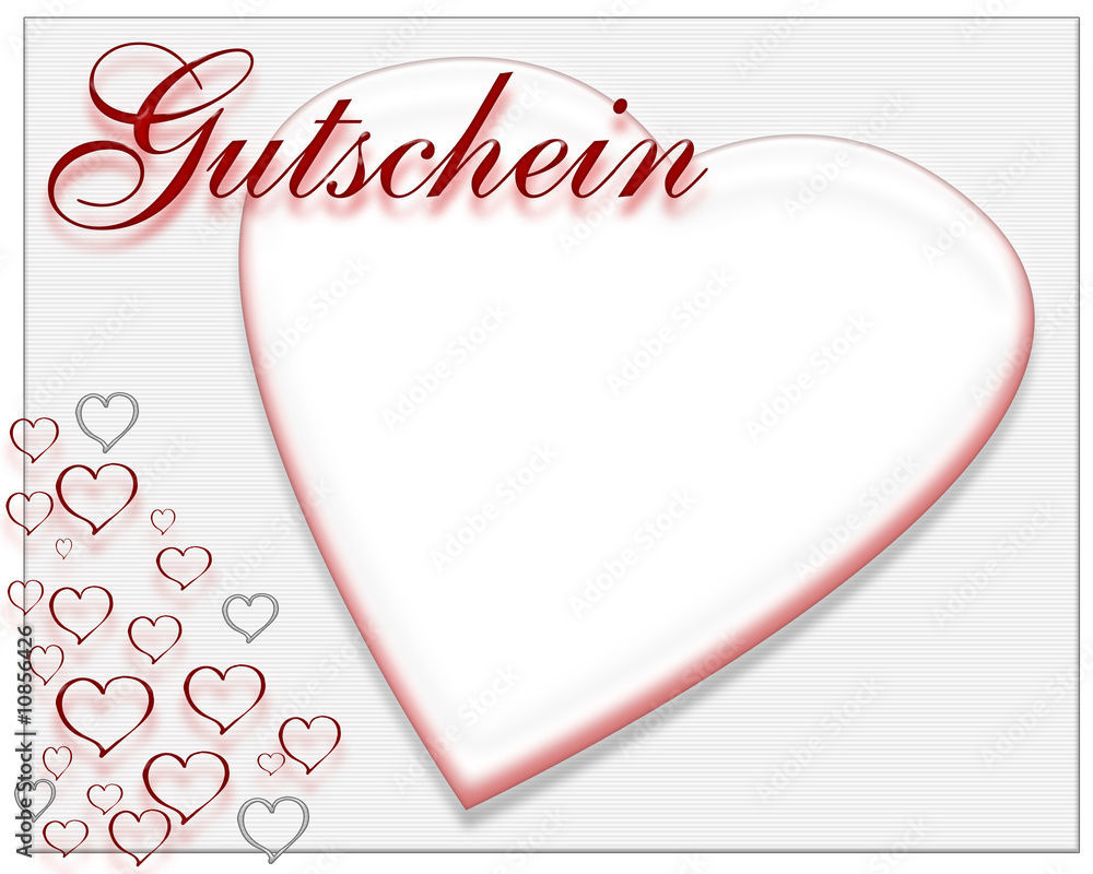 Gutschein Herz Liebe StockIllustration Adobe Stock