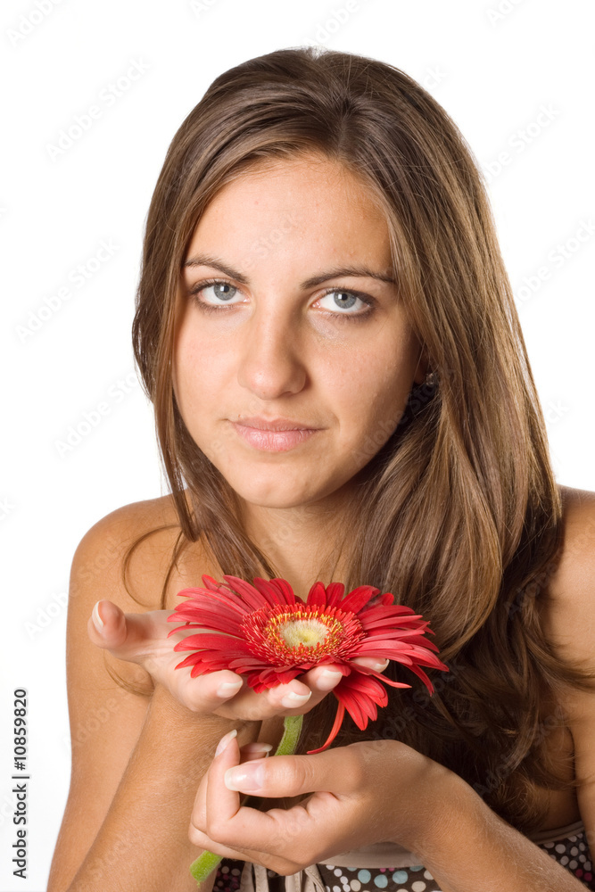 Woman and flower Woman and flower