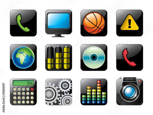 multimedia icon set