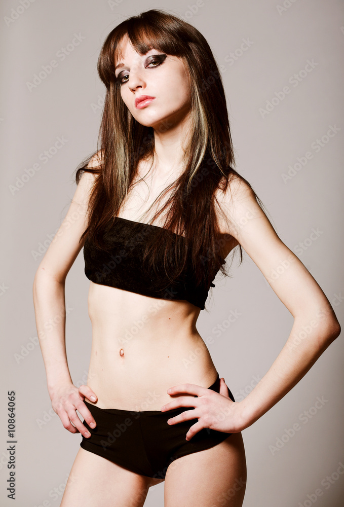 Slim sexy brunette Slim sexy brunette