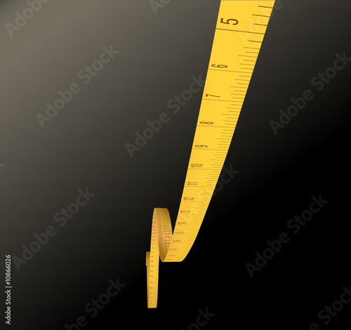 measure tape - inches- vector