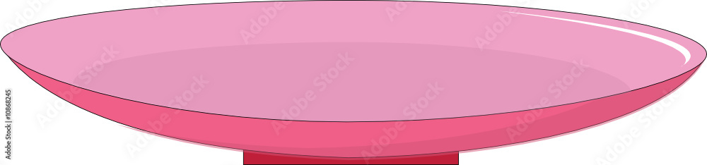 Illustration of a pink plate Illustration of a pink plate