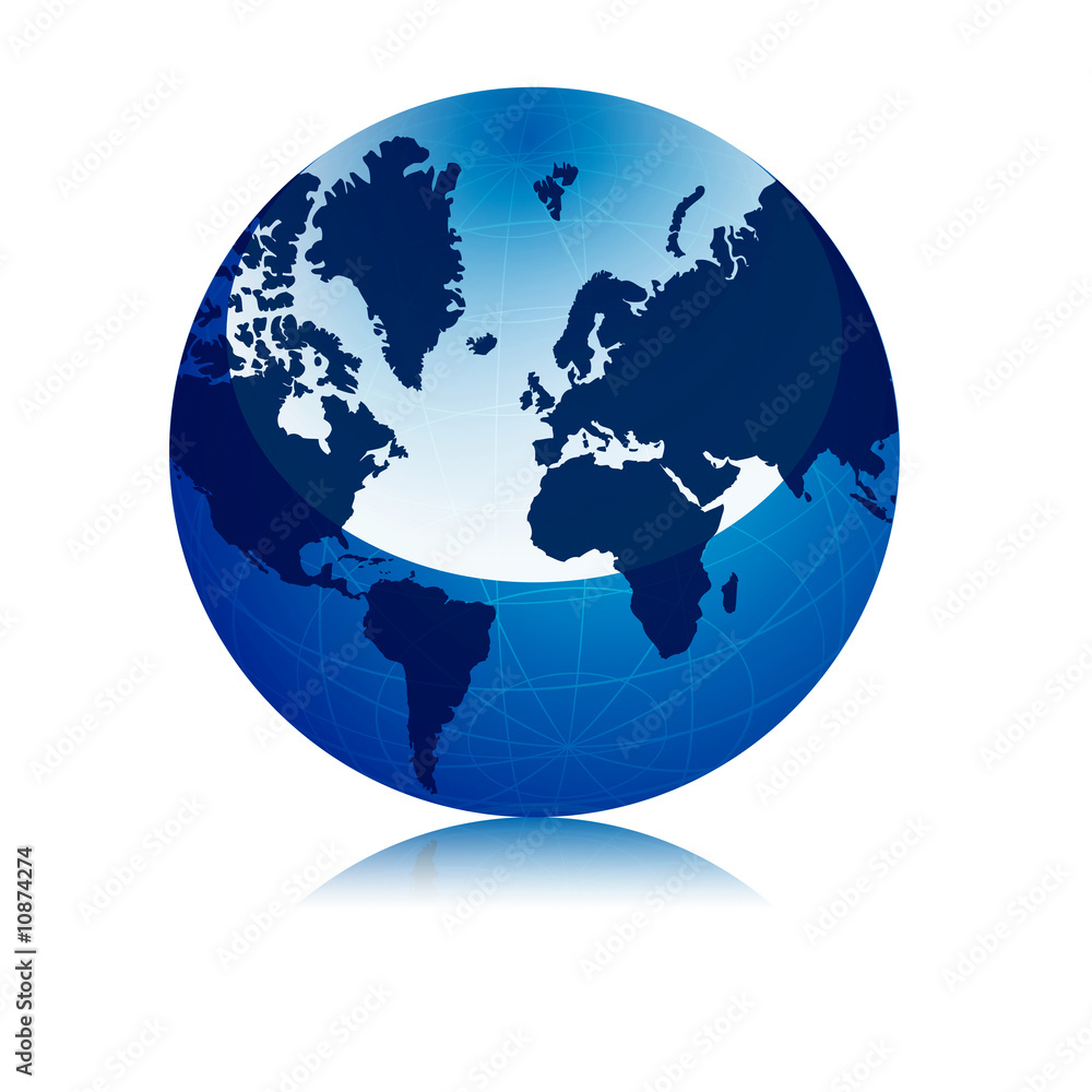 Globe, terrestre,terre,planète,planisphère, bleu,