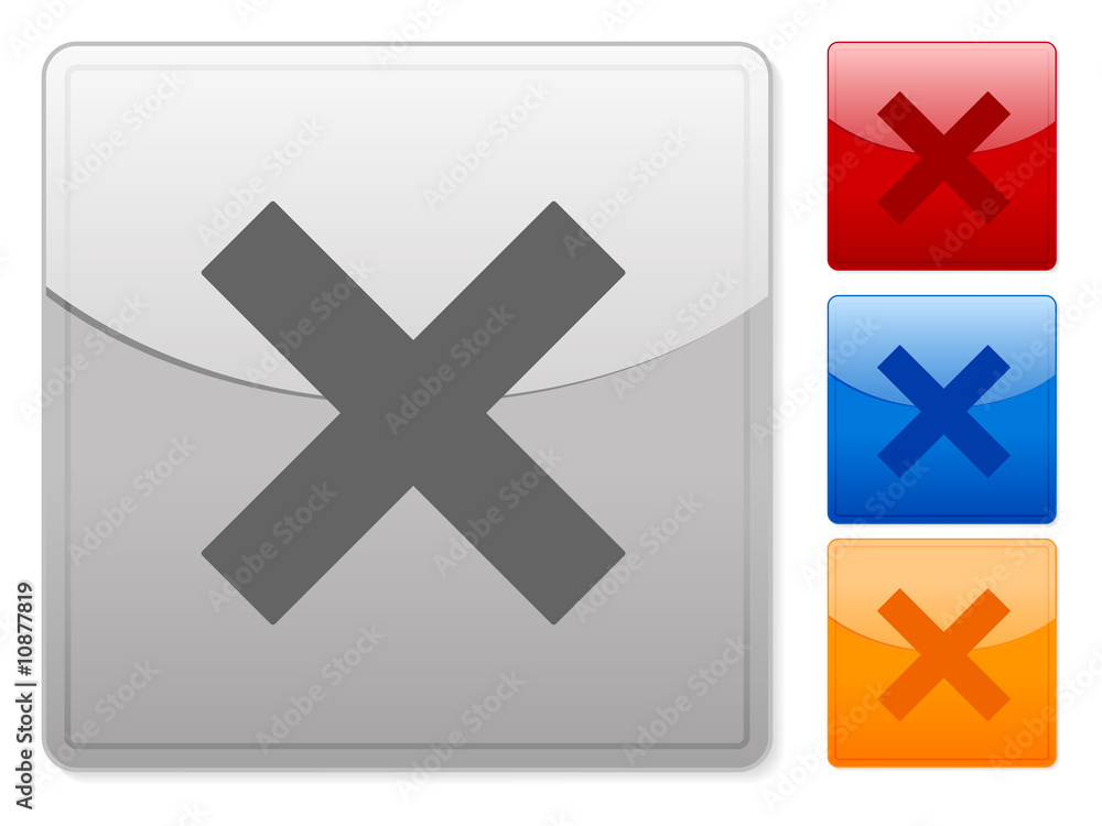 Obraz premium square web buttons cancel