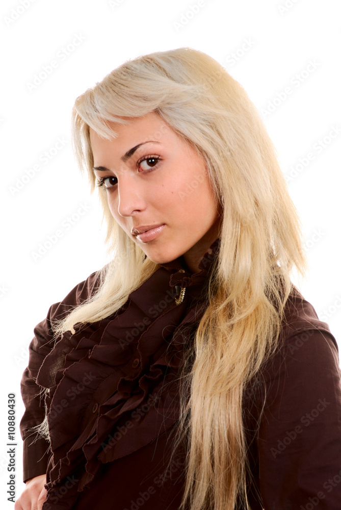 Naklejka premium Beautiful girl isolated on white background