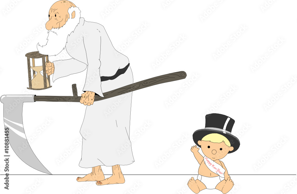 Father Time and Baby New Years Father Time and Baby New Years