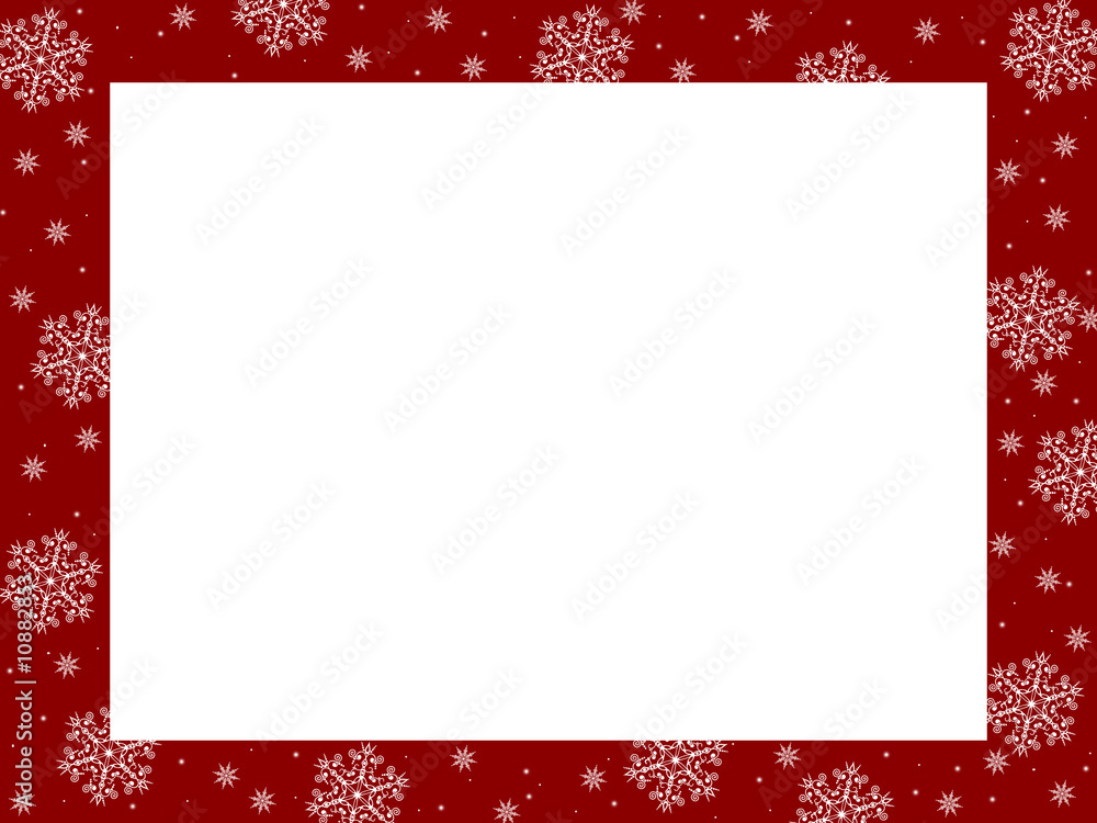 Christmas frame with snowflake Stock Illustration | Adobe Stock