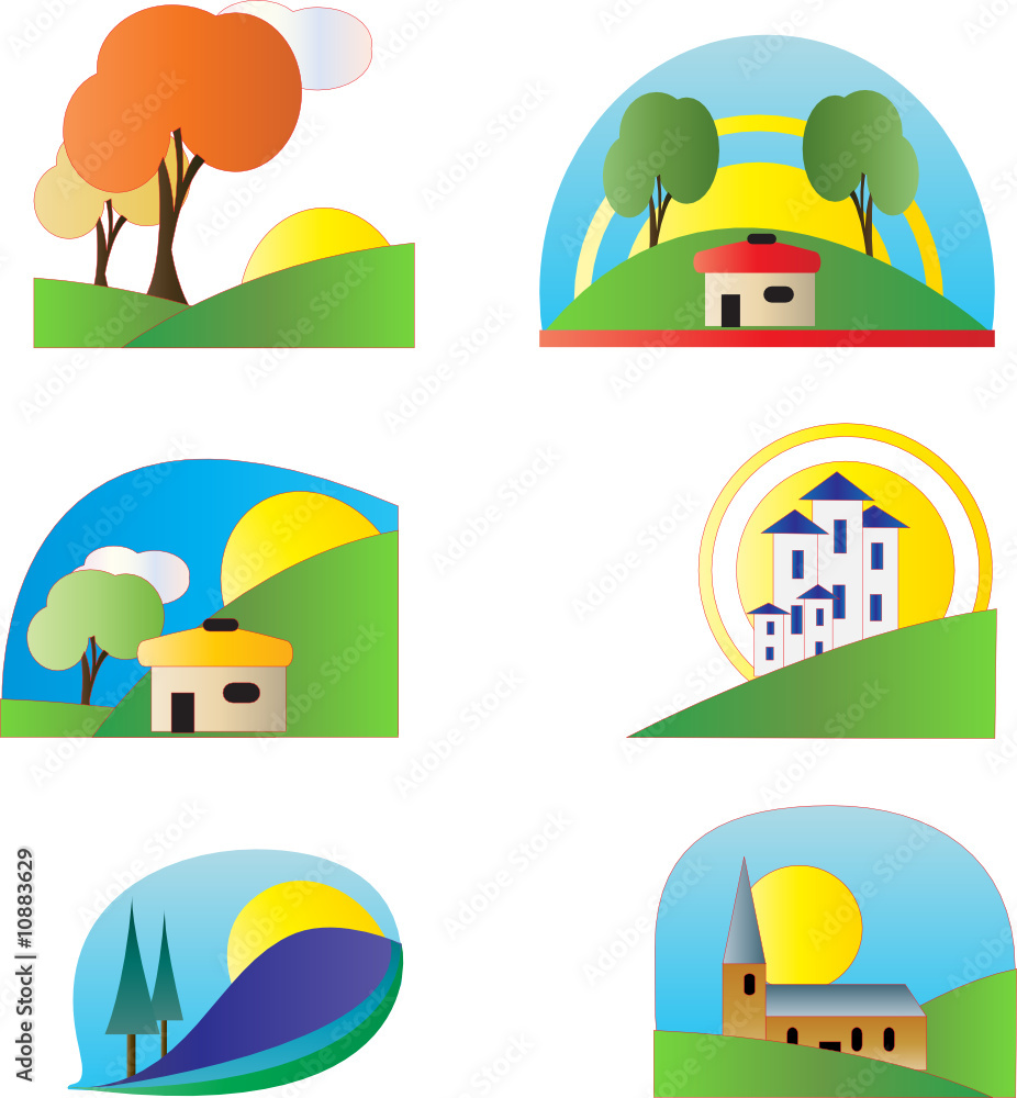 Set of Colourful Logos