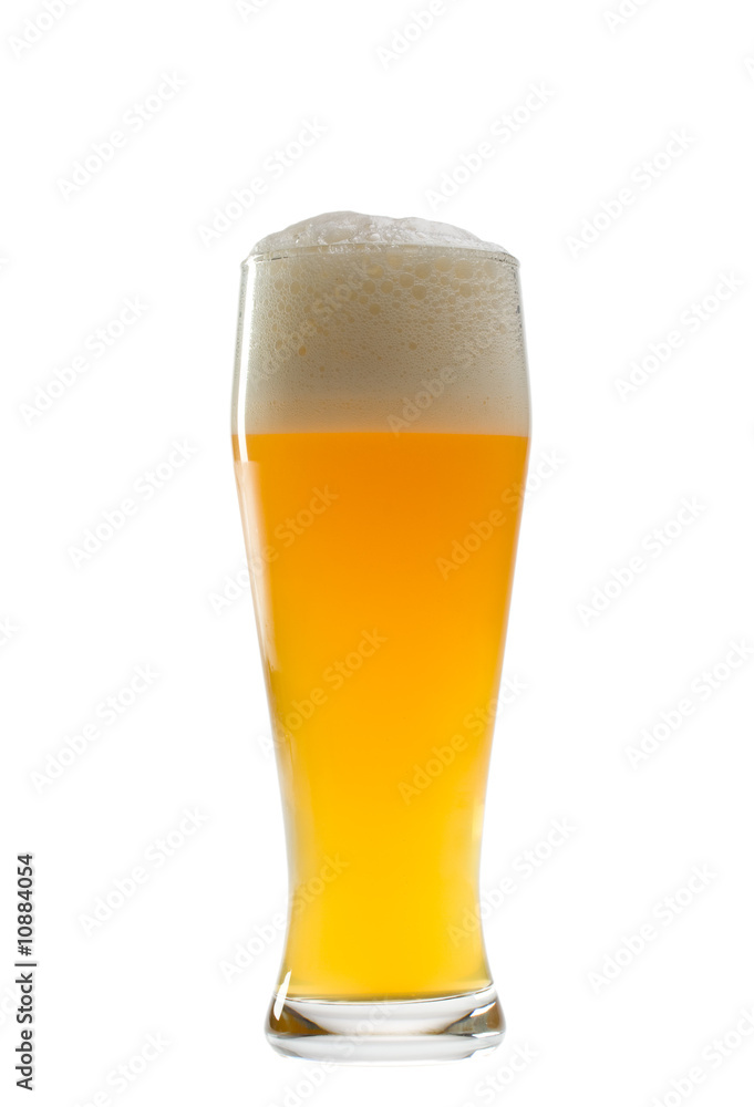 glass of bavarian wheat beer isolated on white glass of bavarian wheat beer isolated on white